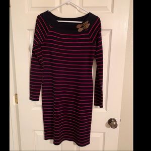 Ralph Lauren Navy and Red Striped Dress